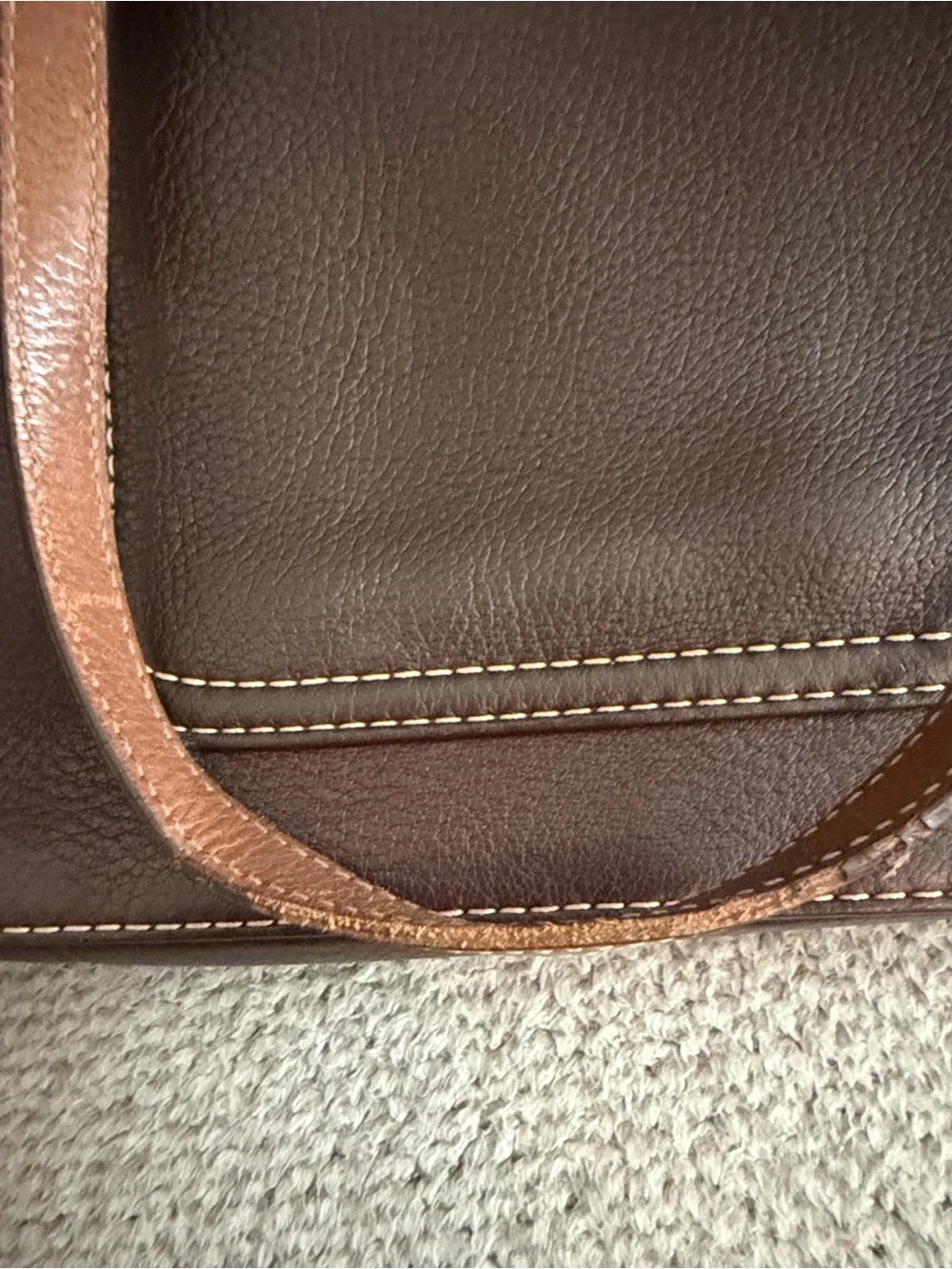 Vintage COACH Chelsea pebbled leather zip satchel/tote